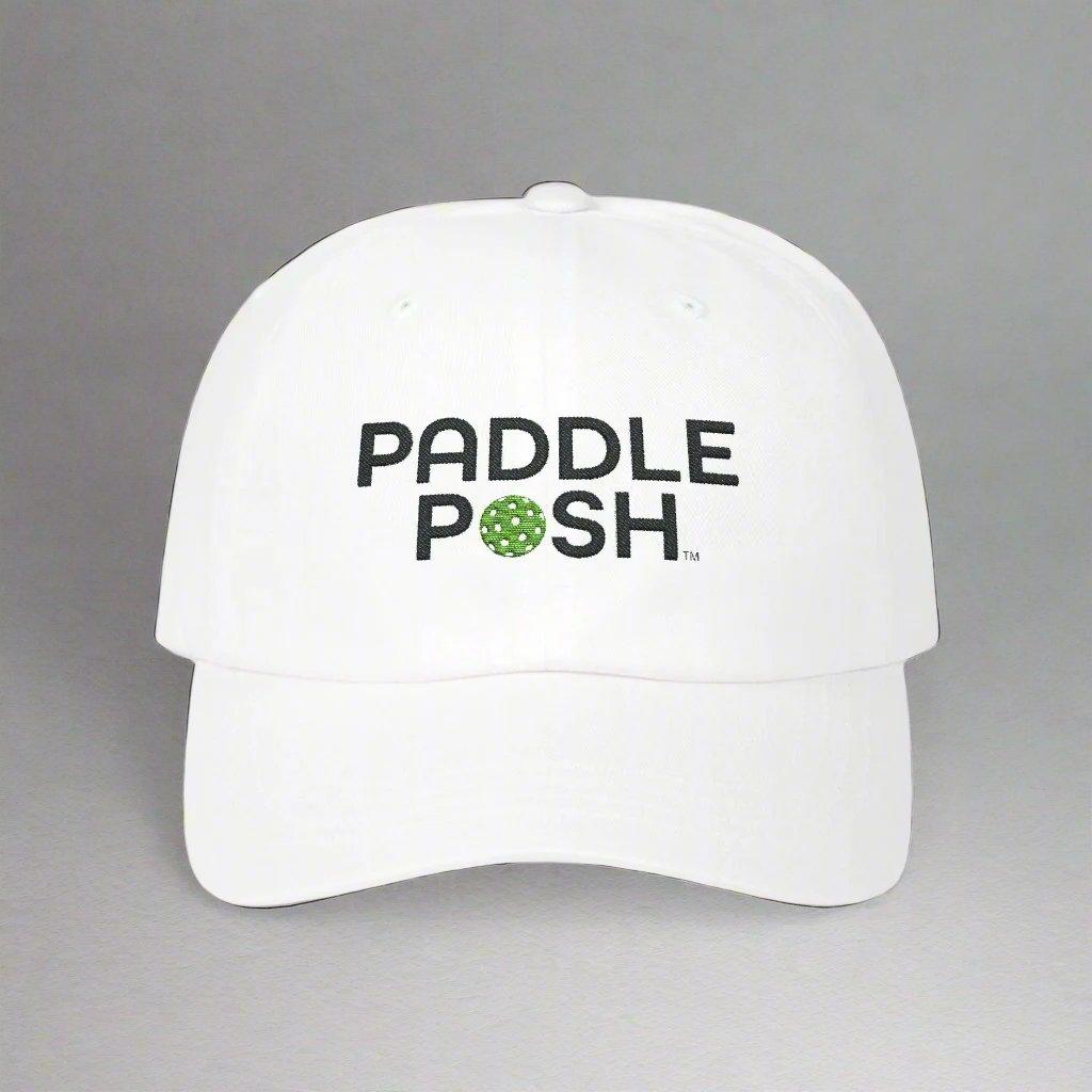 pickleball hat white embroidered logo mens womens